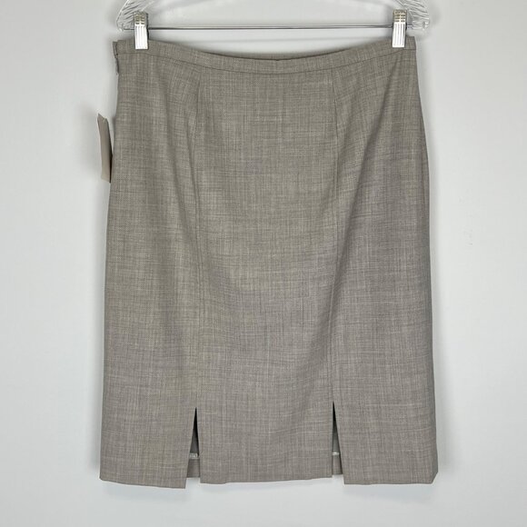 Doncaster Signature Womens Gray Pencil Skirt Virgin Wool Stretch size 12 - Picture 5 of 12